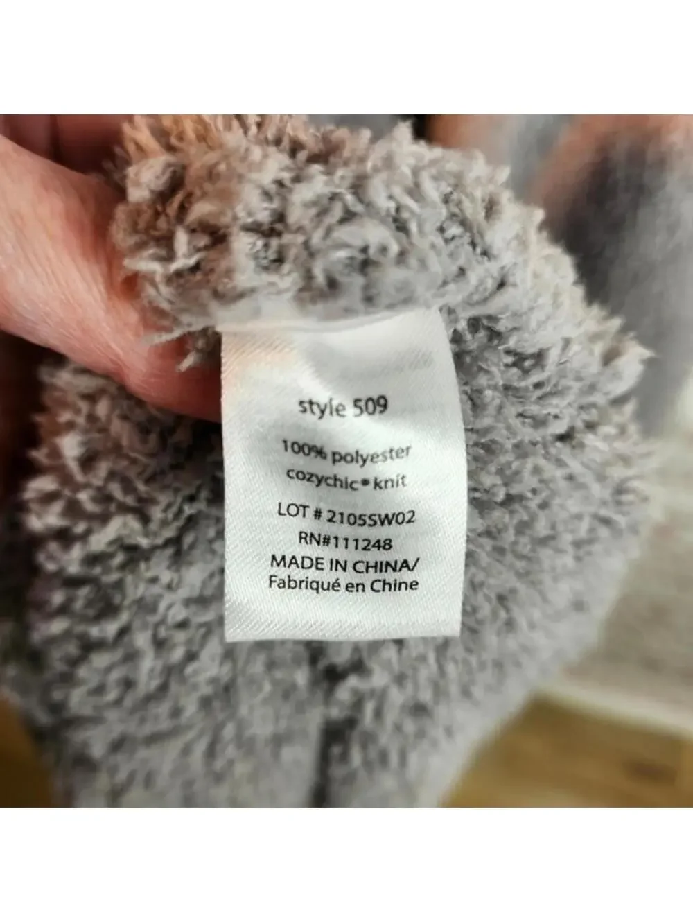 Barefoot Dreams CozyChic Robe Plush Soft Gray Lounge Spa Style Size 3